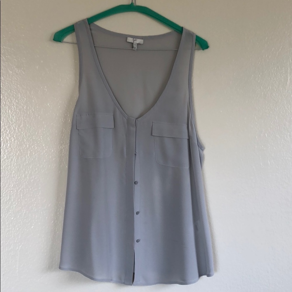 Joie-Botton down Silk Top.